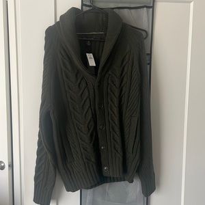 Olive Green Men’s Cardigan